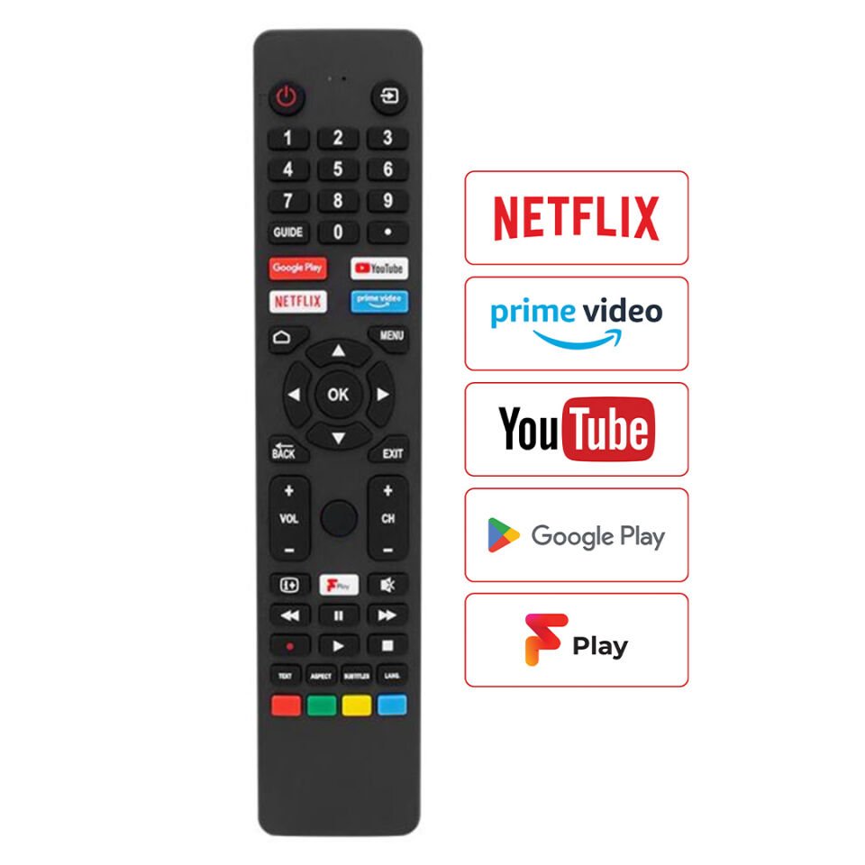 Ayt Jvc RM-C3250 Netflix Prime Video Google Play Youtube Tuşlu Ses Komutsuz Lcd Led Tv Kumandası