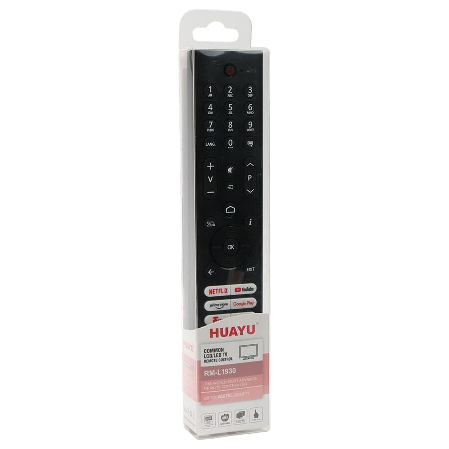 RM-L1930 Vestel Netflix Youtube Prime Video Google Play Disney+ Tuşlu LCD Led TV Kumanda