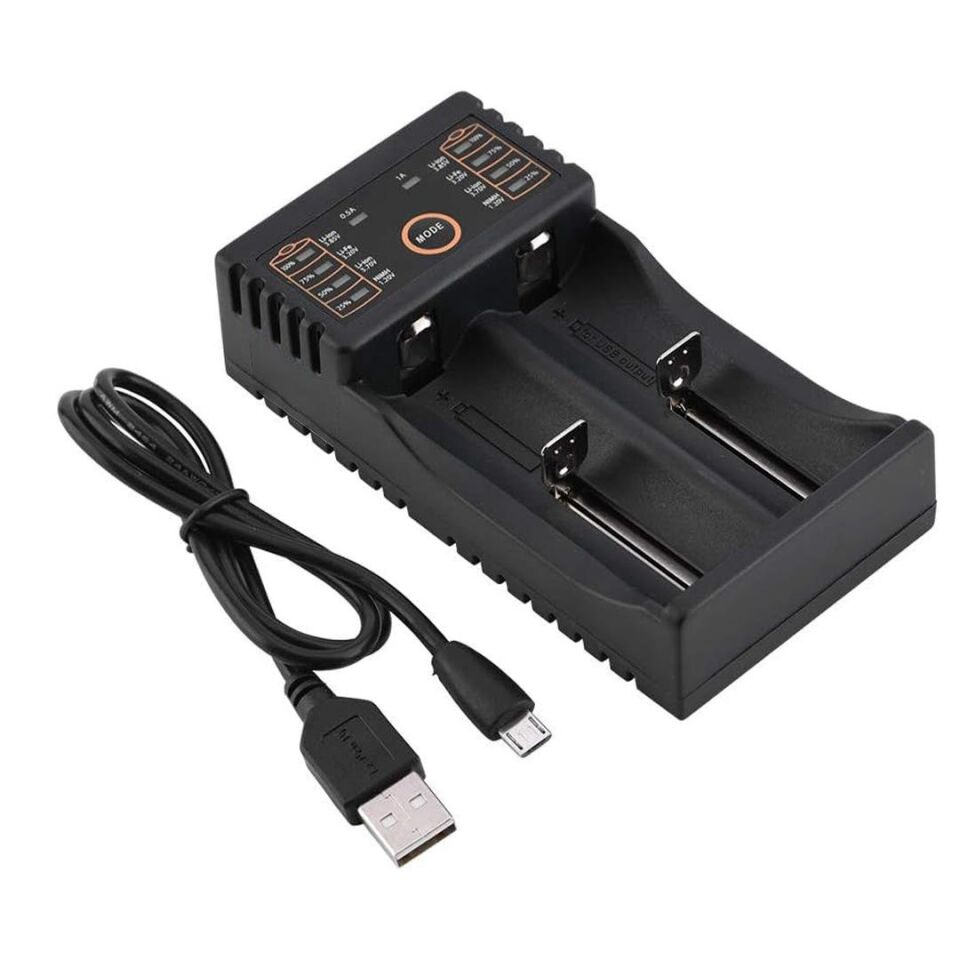 Powermaster 4.2 Volt 500 Mah 5V Usb 1000 Mah Pil Şarj Cihazı Li-on Pil Şarj Aleti 18650 RCR123 18350 17500 14500