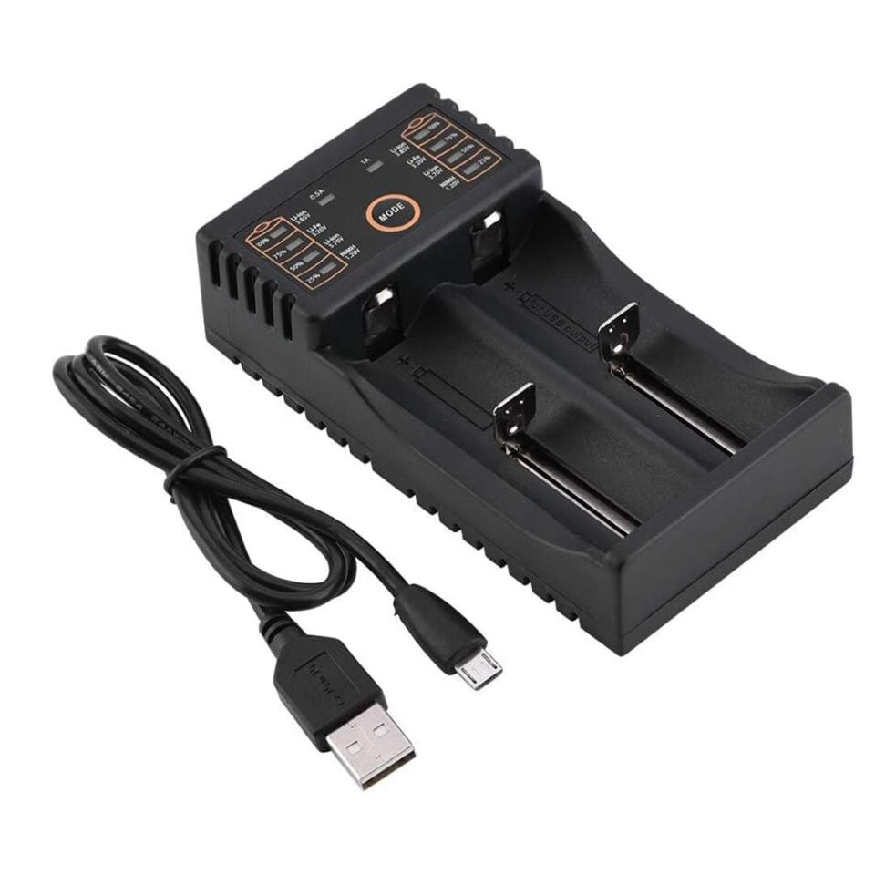 Powermaster 4.2 Volt 500 Mah 5V Usb 1000 Mah Pil Şarj Cihazı Li-on Pil Şarj Aleti 18650 RCR123 18350 17500 14500