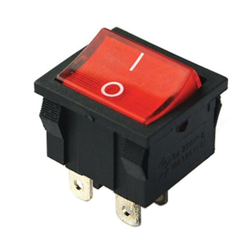 Orta Boy Işıklı Anahtar On Off 4 Pin Aç Kapa Düğme Buton IC-126