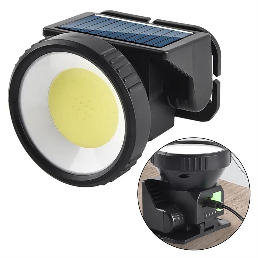 Ayt Powermaster Solar Güneş Enerjili Kafa Lambası Kamp Orman Tamirci Led Aydınlatma Feneri Işıldak