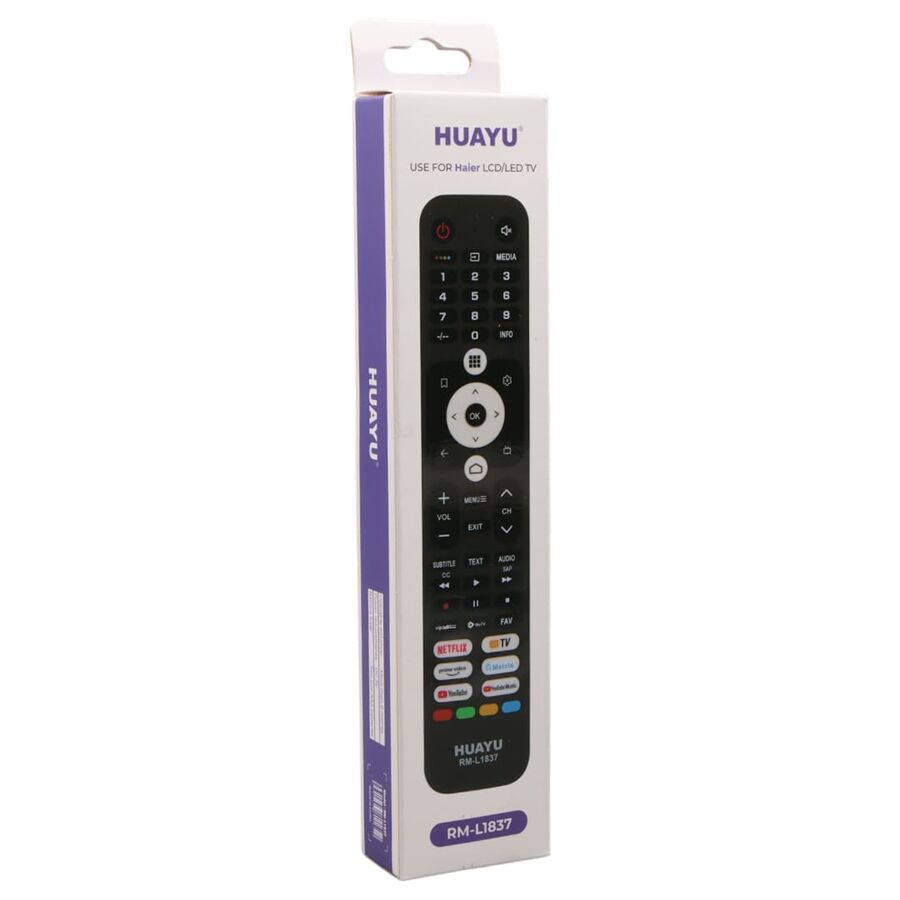 RM-L1837 Haier Netflix Youtube Prime Video Youtube Music Tuşlu LCD Led TV Kumanda