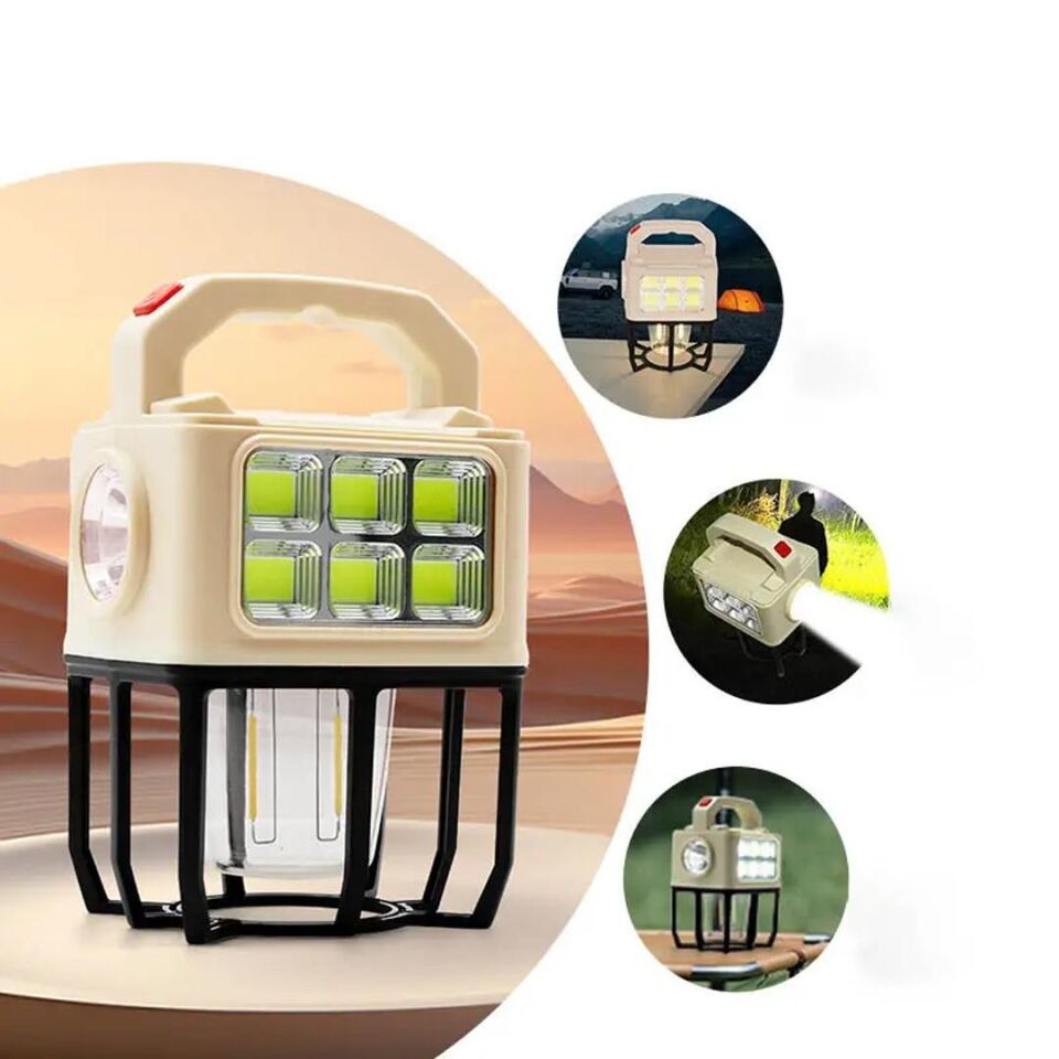 Powermaster PM-26459 3 Modlu Beyaz - Filament Solar Masa - Kamp Lambası - El Feneri