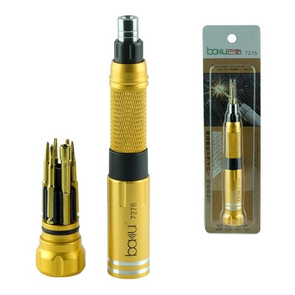 Ayt Bakü Bk-7276 Hassas Tornavida Seti 6 lı Cep Telefonu Tamir Tornavidası