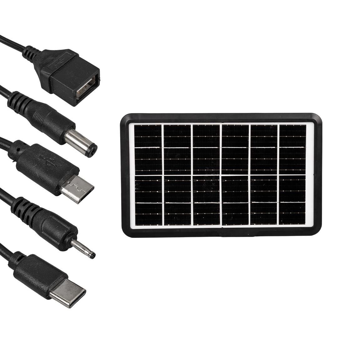 Powermaster 6 Volt 1.33 A 8 Watt Solar Güneş Enerji Paneli Çoklu Şarj Cihazı Kamp Tipi Güneş Enerjisi Şarj Cihazı