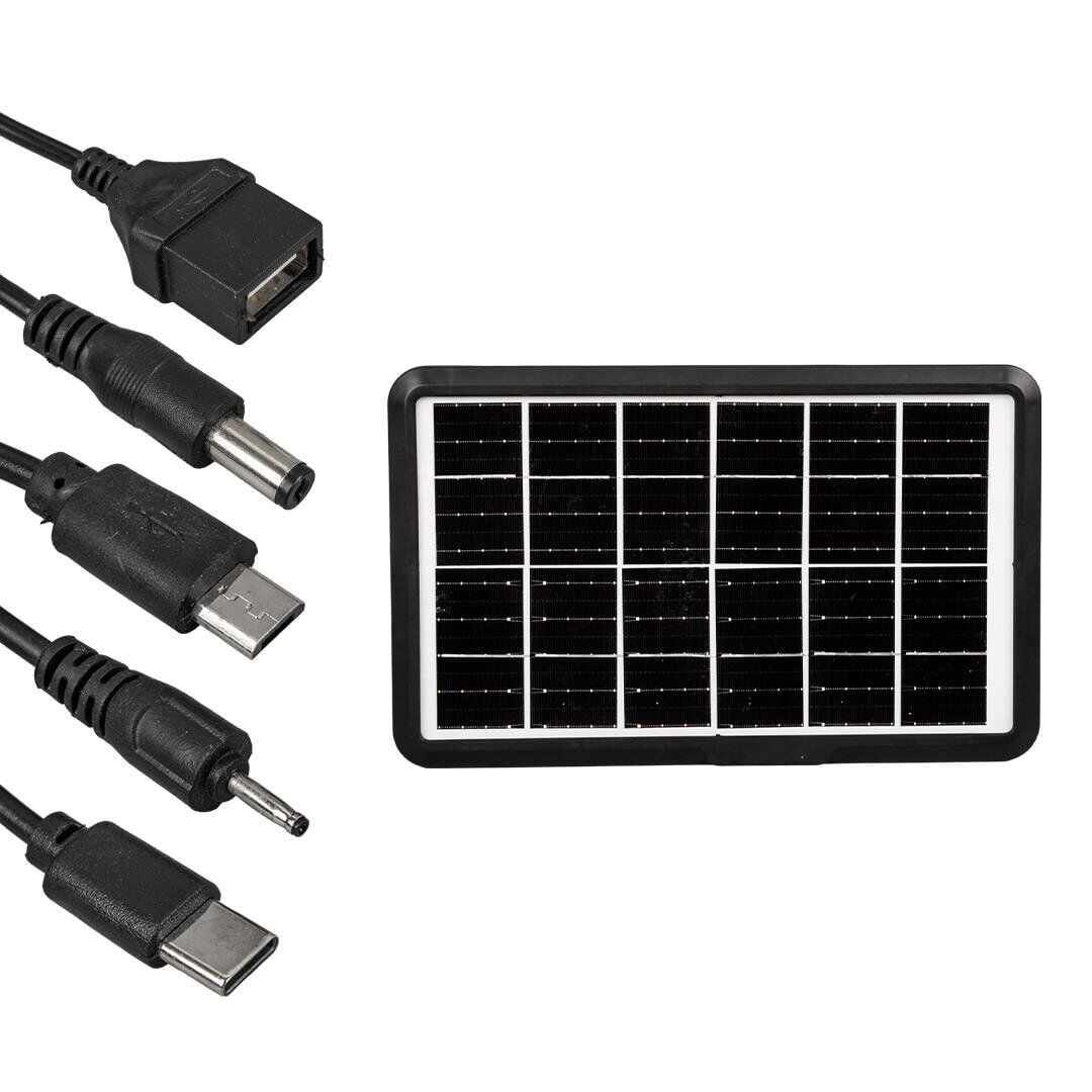 Powermaster 6 Volt 1.33 A 8 Watt Solar Güneş Enerji Paneli Çoklu Şarj Cihazı Kamp Tipi Güneş Enerjisi Şarj Cihazı