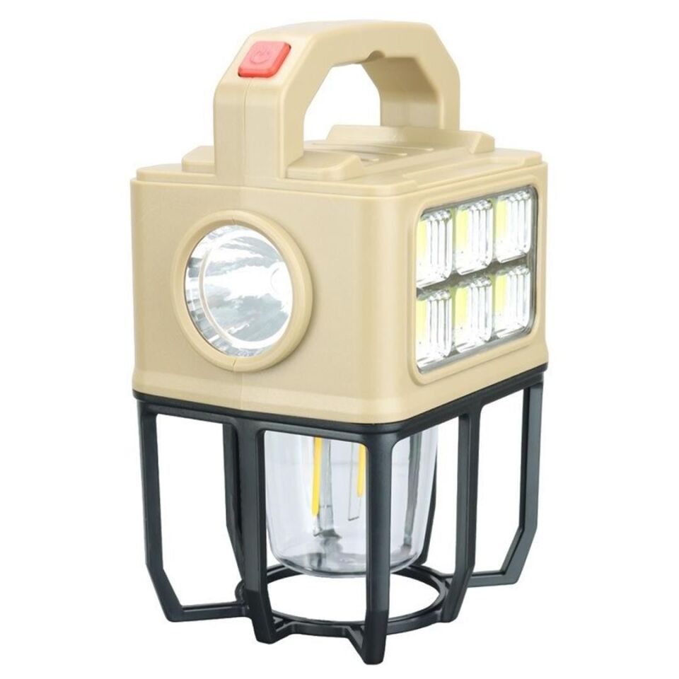 Powermaster PM-26460 Çok Fonksiyonlu Solar Kamp Lambası Güneş Panelli Masa Lambası Ve El Feneri