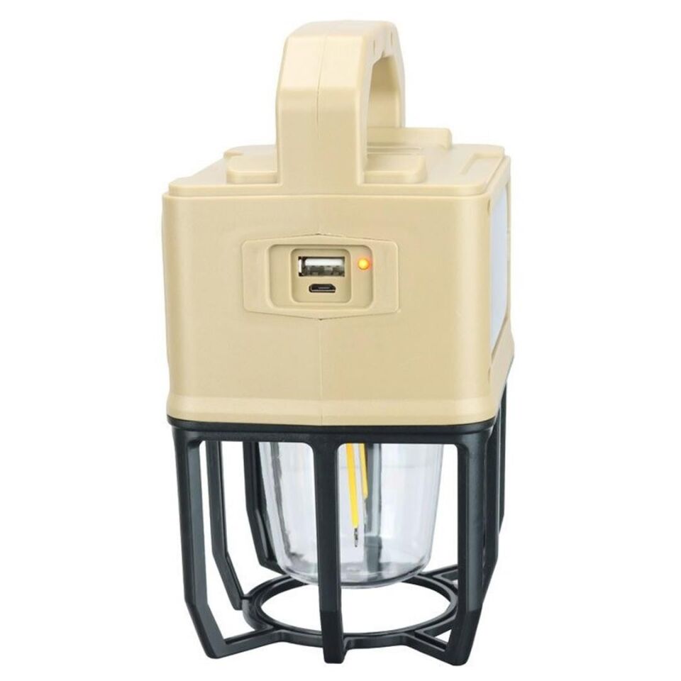 Powermaster PM-26460 Çok Fonksiyonlu Solar Kamp Lambası Güneş Panelli Masa Lambası Ve El Feneri