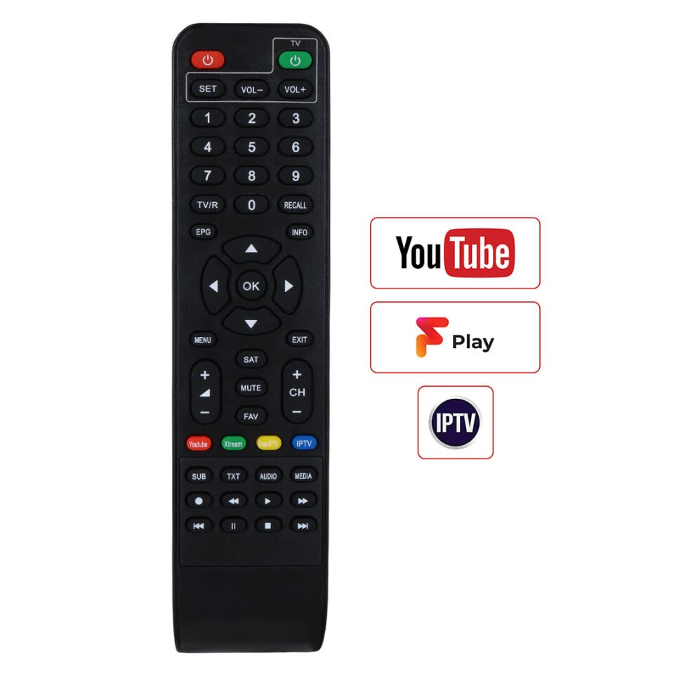 Ayt Dreamstar Y33A YouTube Tuşlu HD Uydu Kumandası