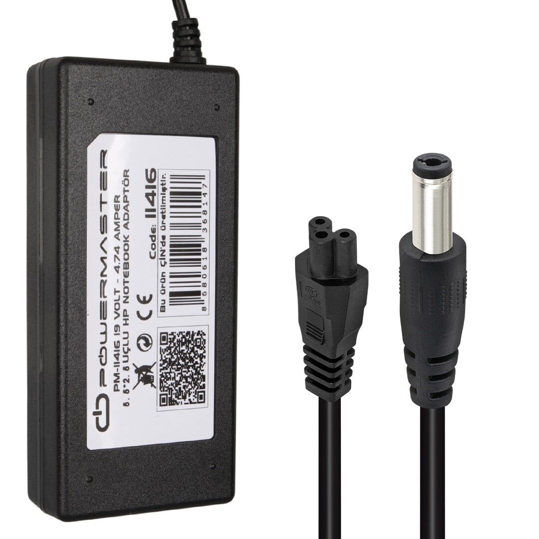 Powermaster PM-11416 19V 4.74A 90W 5.5X2.5Mm HP Notebook Şarj Adaptörü