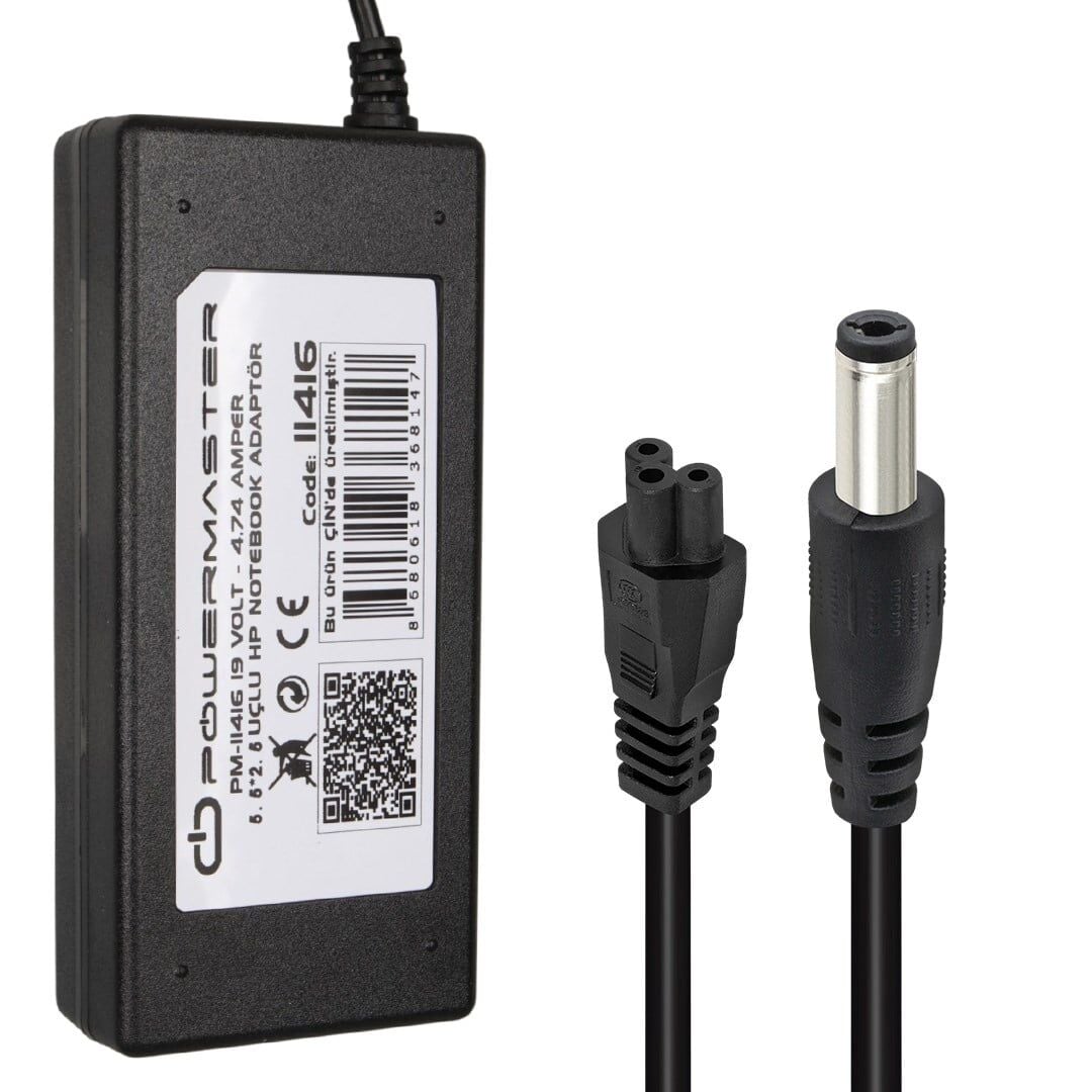 Powermaster PM-11416 19V 4.74A 90W 5.5X2.5Mm HP Notebook Şarj Adaptörü