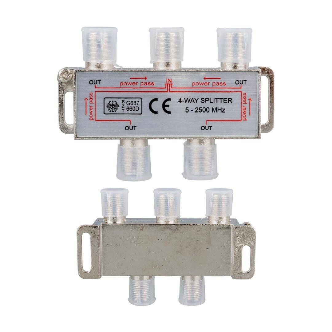 Ayt 5-2500 Mhz 1-4 Splitter Uydu Çanak Anten Sinyal Çoklayıcı