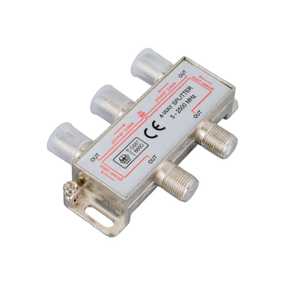 Ayt 5-2500 Mhz 1-4 Splitter Uydu Çanak Anten Sinyal Çoklayıcı