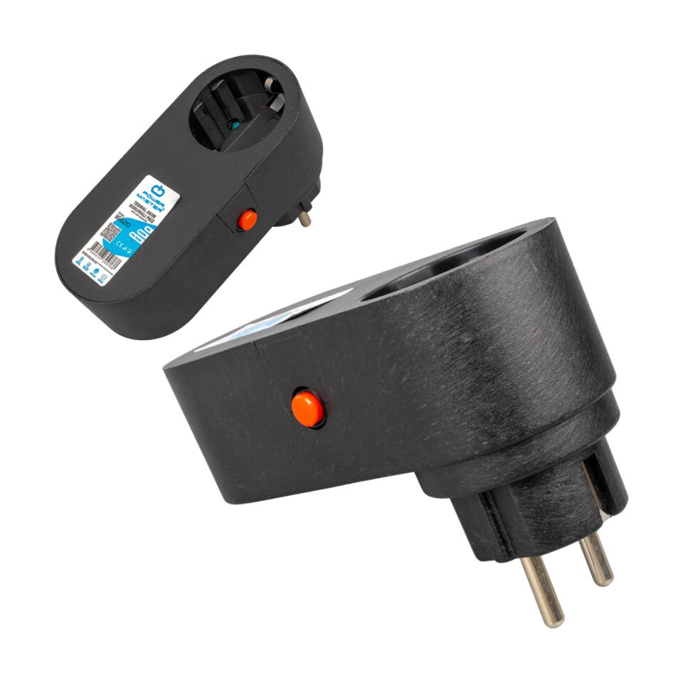Ayt Powermaster Oval Kasa Siyah Tekli Termal Akım Korumalı Priz 10A-2500W PM-16620