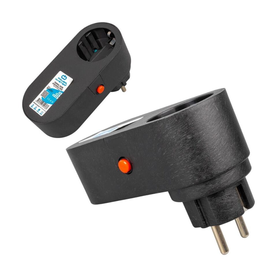 Ayt Powermaster Oval Kasa Siyah Tekli Termal Akım Korumalı Priz 10A-2500W PM-16620