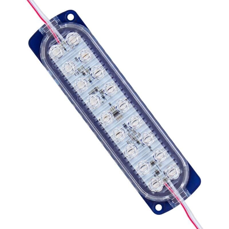 Powermaster 12 Volt 3.6 Watt Mavi Flaşlı Yanıp Sönen 2835 Modül Led 18 Ledli Mercekli
