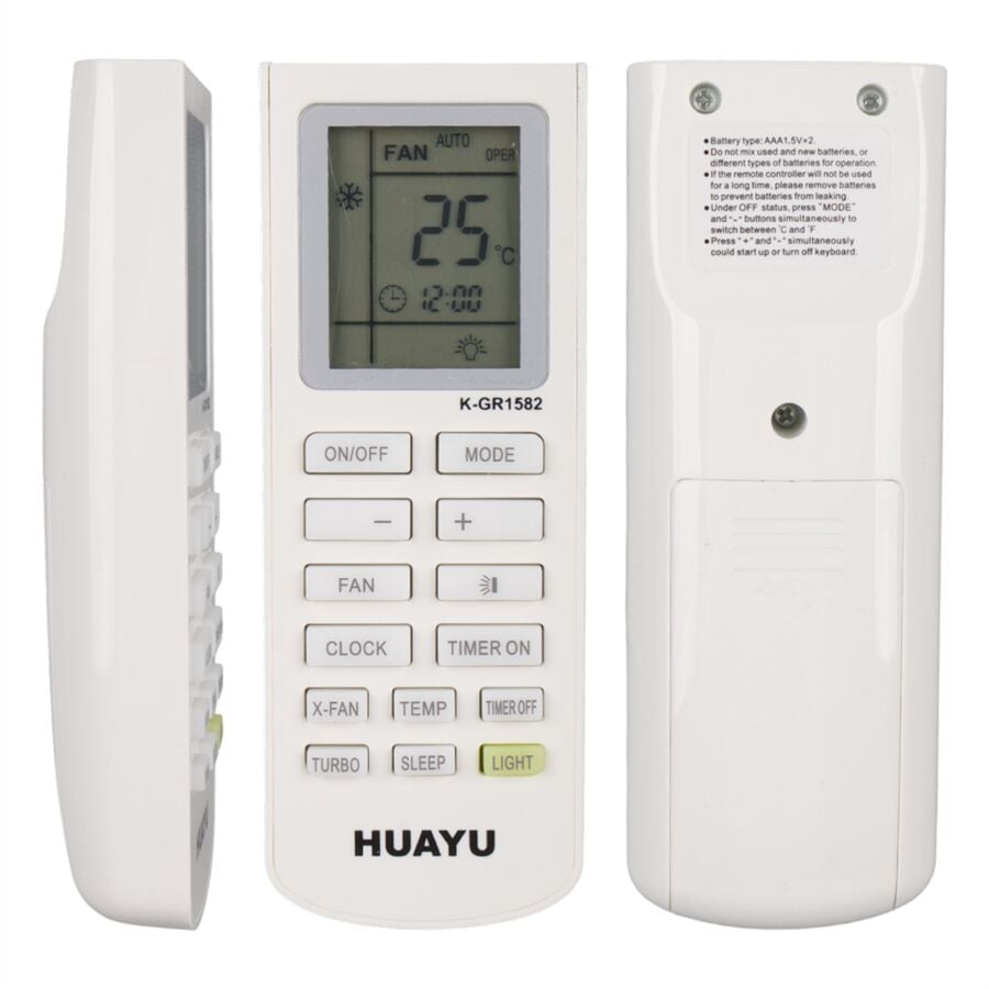 Huayu K-GR1582 Üniversal Gree Akıllı Klima Kumandası