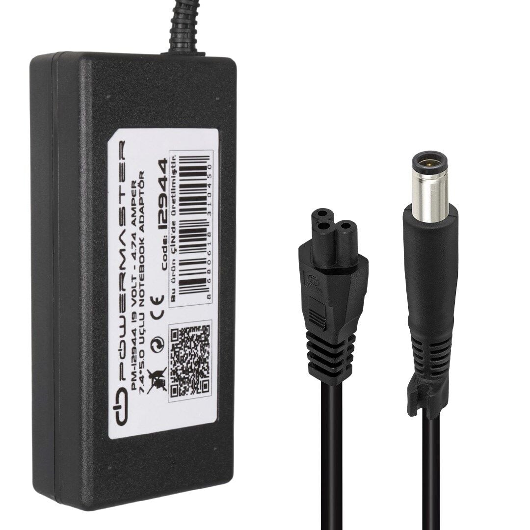 Powermaster PM-12944 19 Volt - 4.74 Amper 7.4*5.0 Mm Uçlu Adaptör (Hp Notebook)