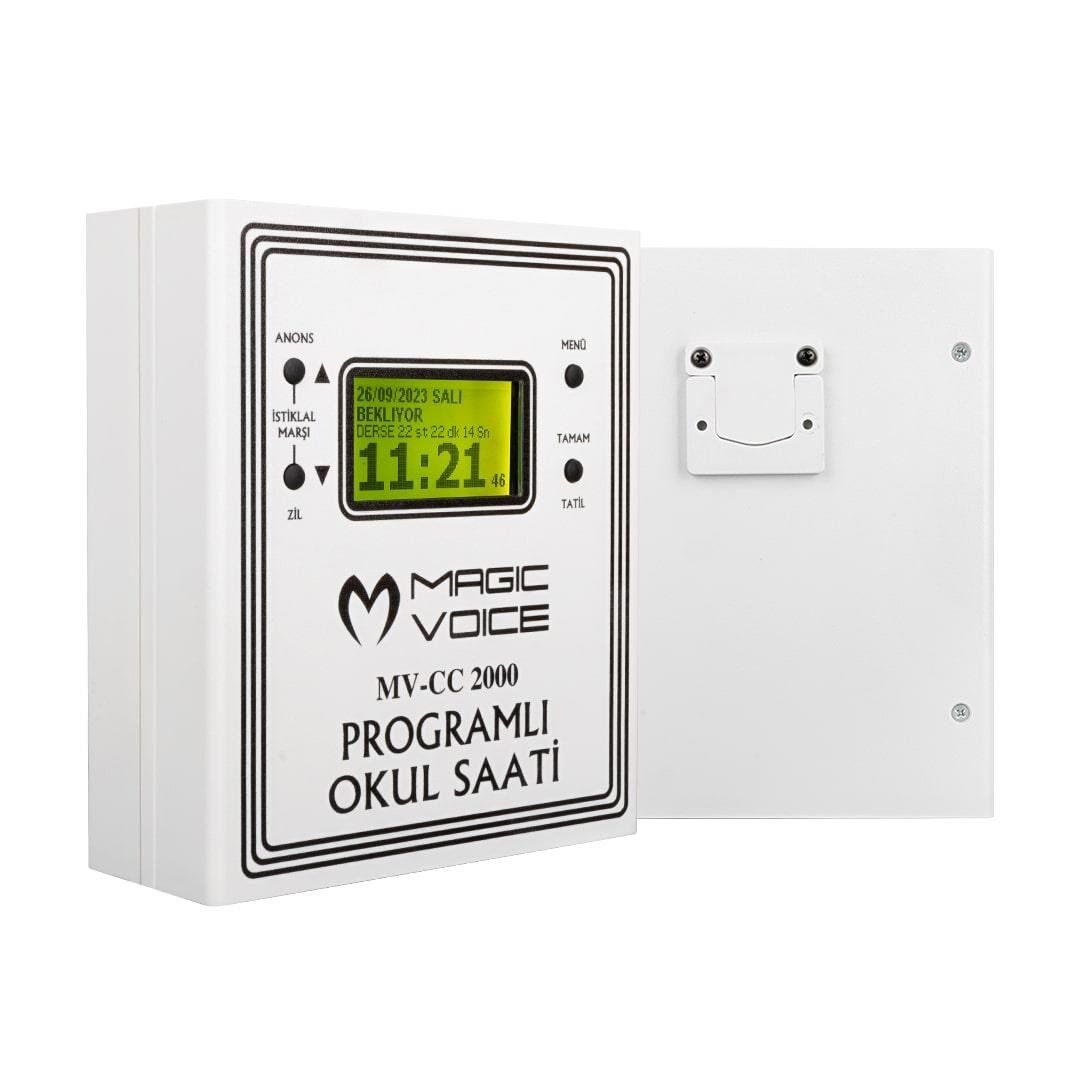 Magicvoice 6 Melodili USB Duvar Tipi Programlı Akıllı Dijital Okul Saati 24 Ders Programlanabilir