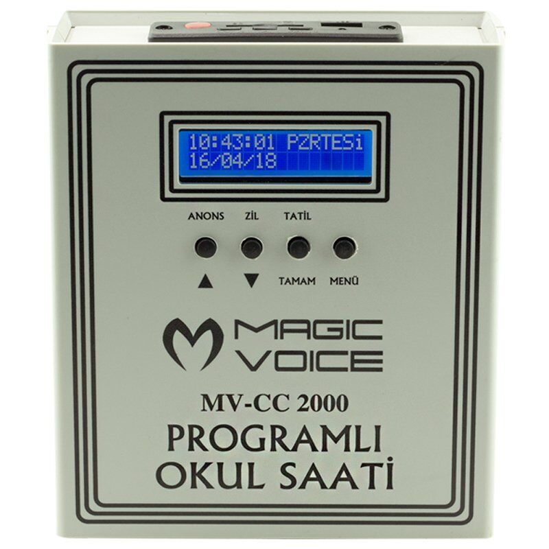 Magicvoice 6 Melodili USB Duvar Tipi Programlı Akıllı Dijital Okul Saati 24 Ders Programlanabilir