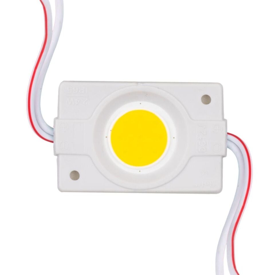 12 Volt 2.4 Watt Beyaz COB LED Modül - 40X22 Mm