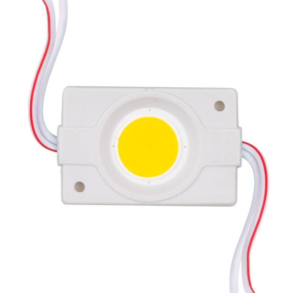 12 Volt 2.4 Watt Beyaz COB LED Modül - 40X22 Mm