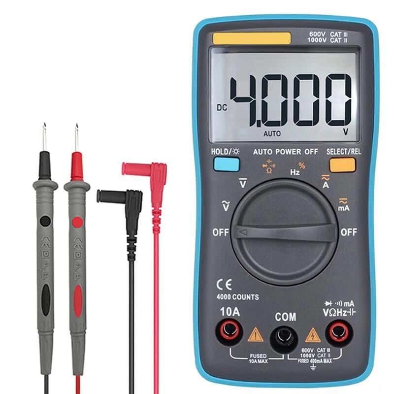 Zoyi ZT-100 Dijital Ölçü Aleti Multimetre AC DC Voltaj Direnç Kapasite Ölçüm Cihazı Lcd Ekranlı