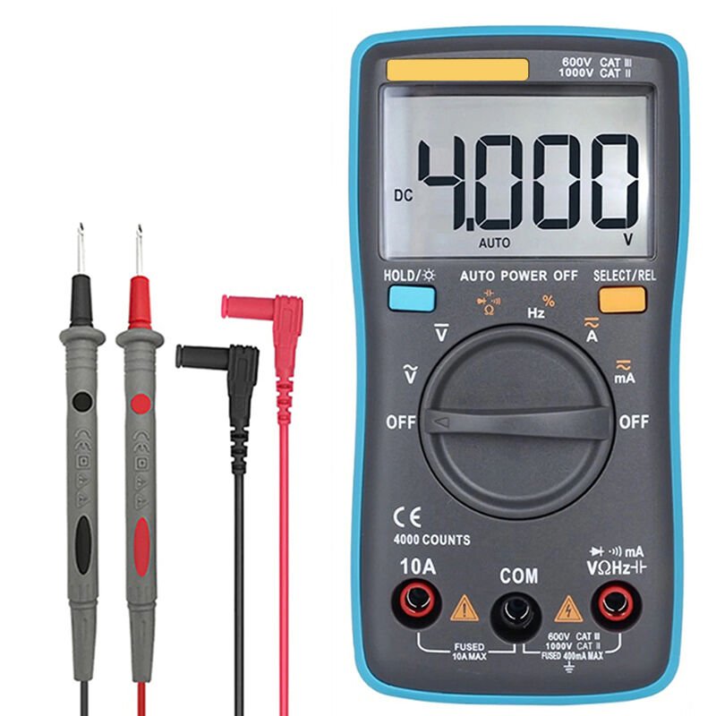 Zoyi ZT-100 Dijital Ölçü Aleti Multimetre AC DC Voltaj Direnç Kapasite Ölçüm Cihazı Lcd Ekranlı