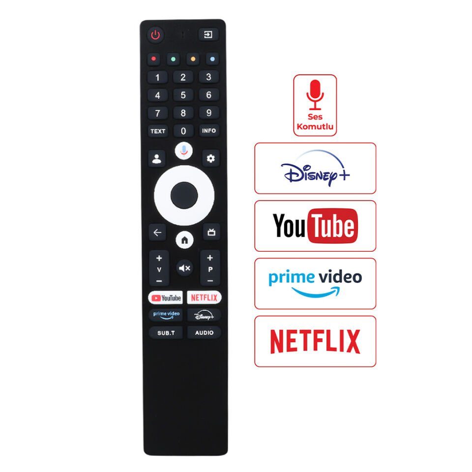Ayt Profilo Strong Netflix Youtube Prime Video Disney+ Tuşlu Ses Komutlu Lcd Led Tv Kumanda