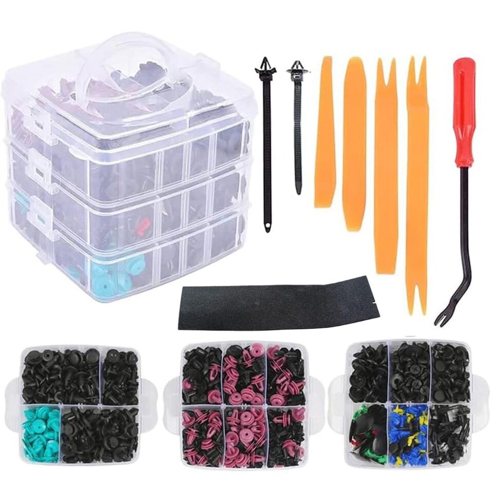 Ayt Powermaster PM-26823 Oto Araç Tampon Tutucu Klipsi Plastik Bağlantı Ekipmanları 696 lı Set Torpito Plastik Parça