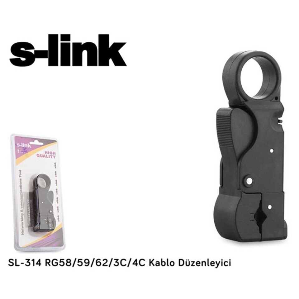 S-Link SL-314 3 Bıçaklı Koaksiyel Kablo Açıcısı Kablo Soyucu Kablo Soyacağı