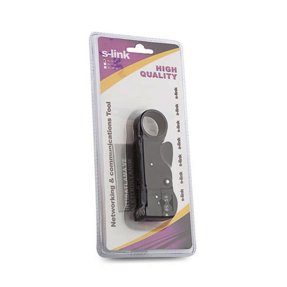 S-Link SL-314 3 Bıçaklı Koaksiyel Kablo Açıcısı Kablo Soyucu Kablo Soyacağı