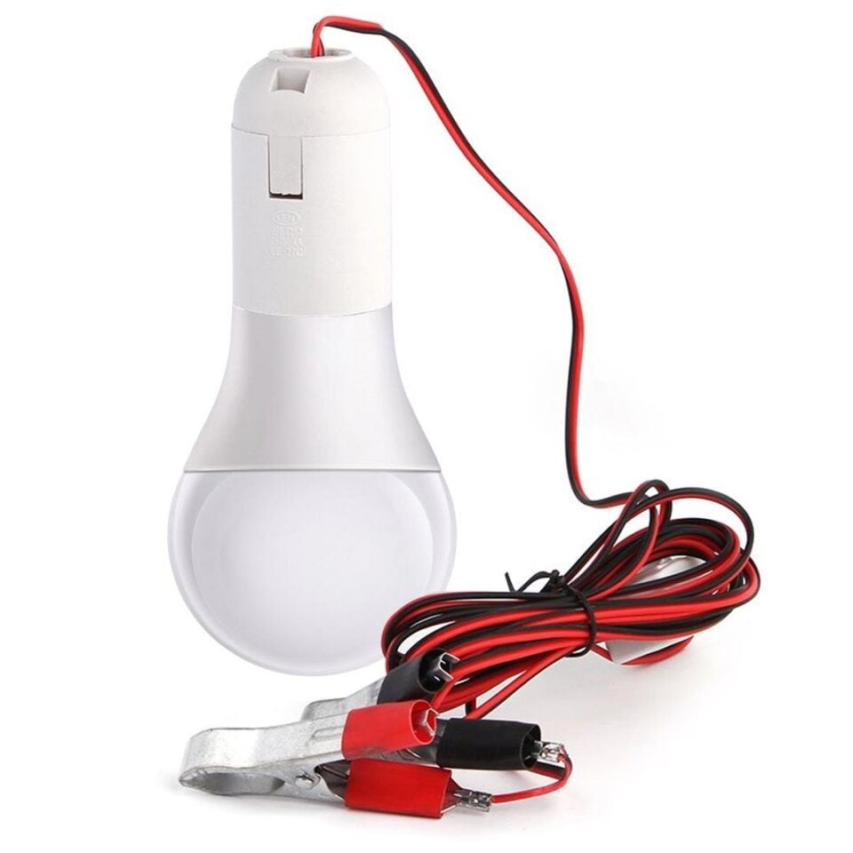 Led Tr-26549 12 Volt 5 Watt 6500K Beyaz Led Ampul Tamirci Kamp Akü Maşalı Çalışma Lambası Aydınlatma