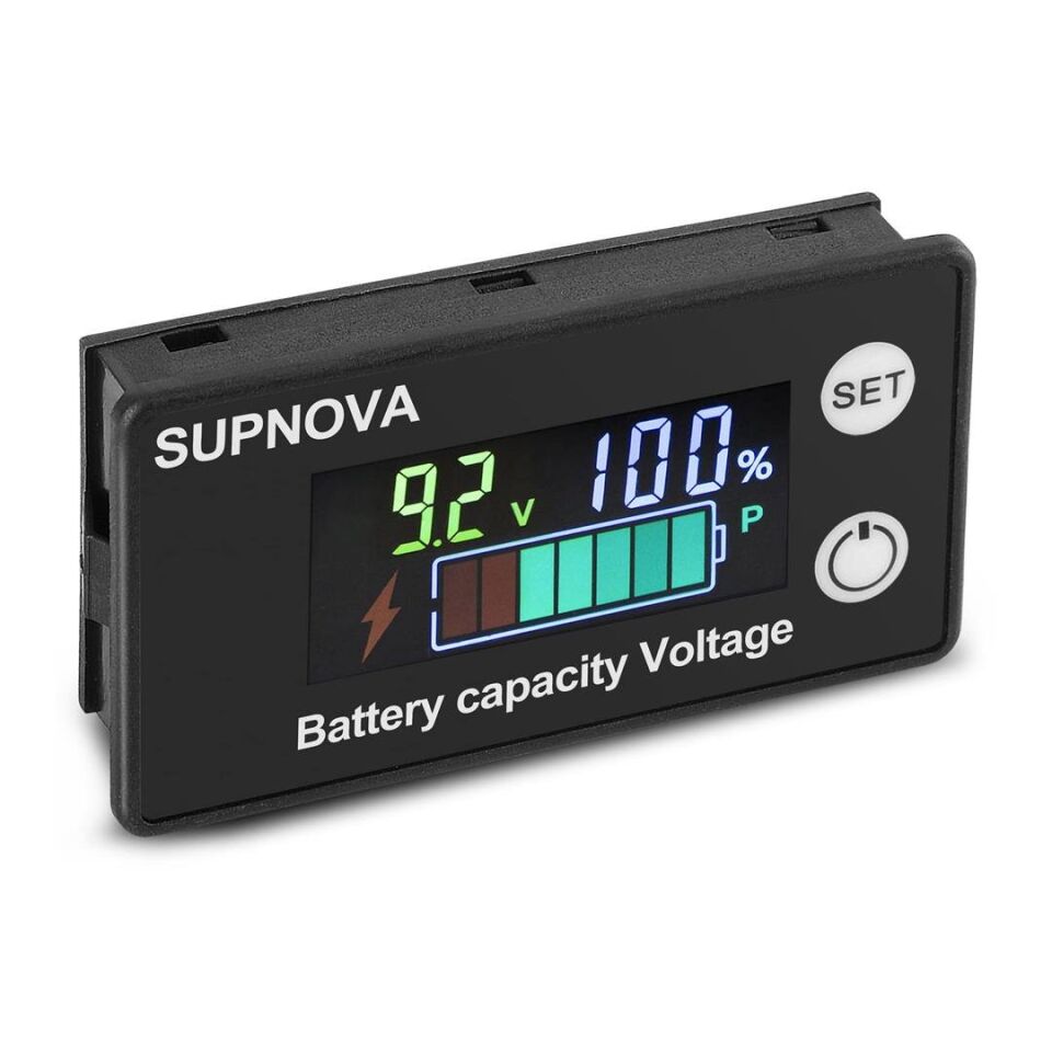 Ayt Pil Kapasite Göstergesi Dc 8v-100v Kurşun Asit Lityum Voltmetre Gerilim Ölçer 12v-24v-48v-72v