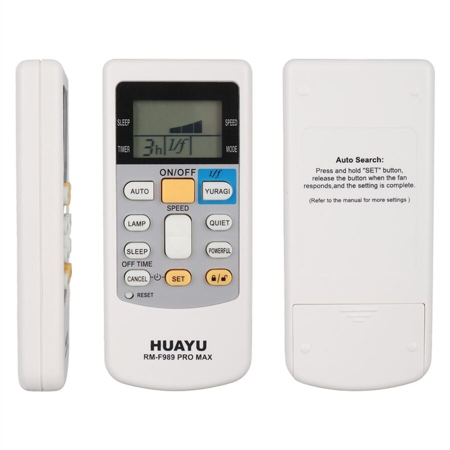 Huayu RM-F989 Pro Max Universal LCD Ekranlı Akıllı Vantilatör Kumandası