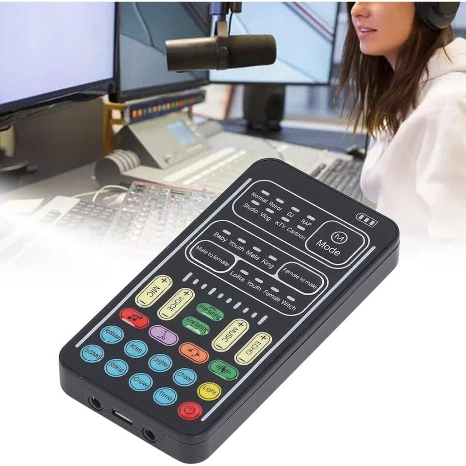 Ayt Powermaster PM-26645 Çok Fonksiyonlu Taşınabilir Ses Değiştirici 8 Farklı Ses Özellikli Mikrofon Ses Değiştirme