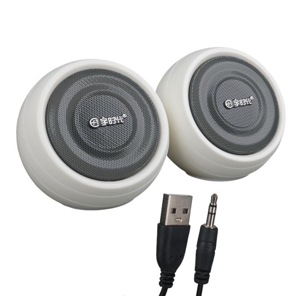 Ayt Magicvoice MV-24845 1+1 Usb Aux Oval Multımedia Ses Sistemi Pc Bilgisayar Hoparlörü Speaker Hoparlör