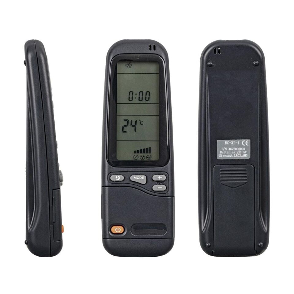 Ayt RC-3I-1 P/N 467200000R Siyah Klima Kumandası