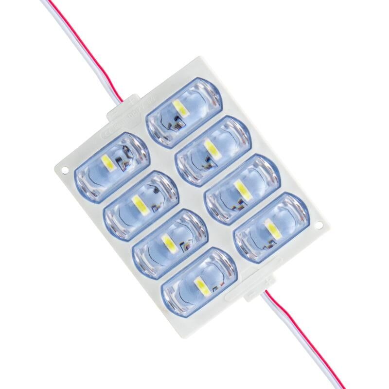 Powermaster 12 Volt 6 Watt Soğuk Beyaz Yanıp Sönen 3030 Modül Led 8 Ledli Mercekli