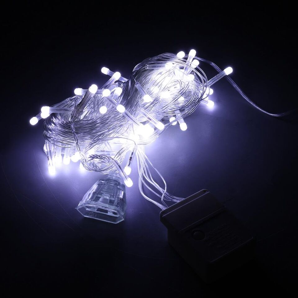 Winnboss WN-1182 Beyaz Renk 10 Metre Dekoratif Led Yılbaşı Işığı Aydınlatma 5 Watt AC220V