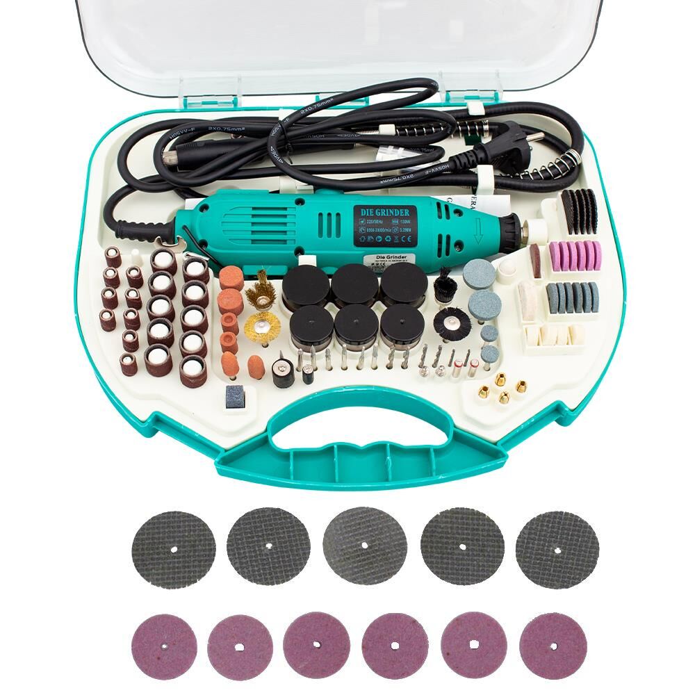 Die Grinder 180 Parça El Matkap Seti Ahşap Hobi İşleri İçin Zımpara Taşlama Freze Matkap Gravür Seti