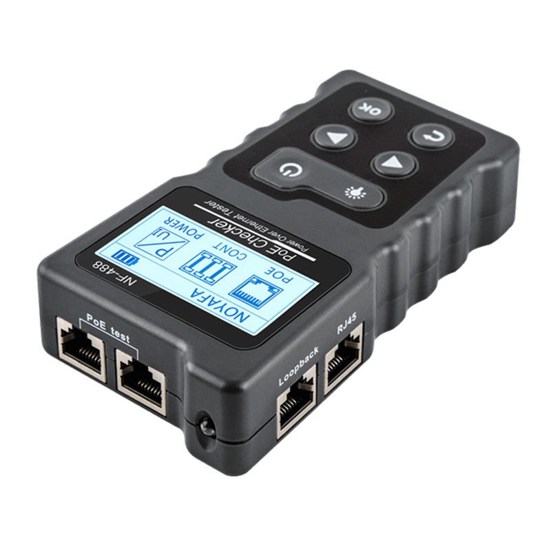 Ayt Noyafa NF-488 Digital Ağ Kablosu Ethernet Süreklilik Poe Test Cihazı İnternet Kablosu Ölçüm Aleti