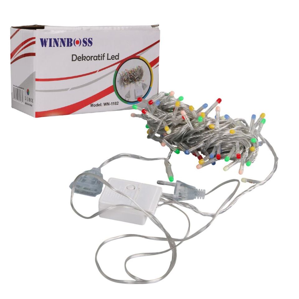 Winnboss WN-1182 RGB Renkli 10 Metre Dekoratif Led Yılbaşı Işığı 5 Watt Aydınlatma AC220V