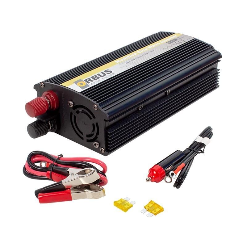 Ayt Orbus 600W 12-24V Modified Sinus İnvertör 220 Volt Çevirici Çakmaklıklı İnverter