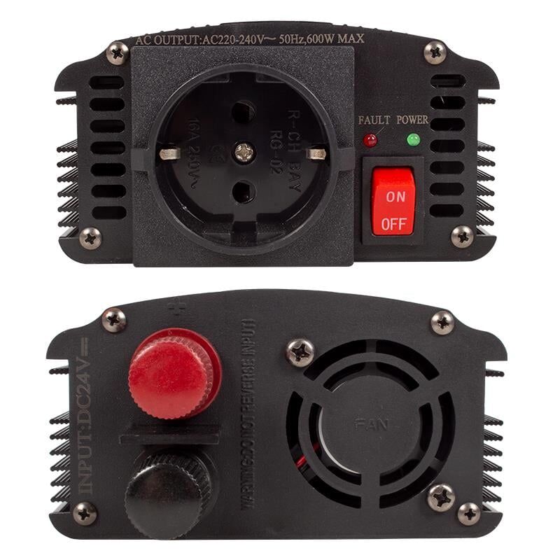 Ayt Orbus 600W 12-24V Modified Sinus İnvertör 220 Volt Çevirici Çakmaklıklı İnverter