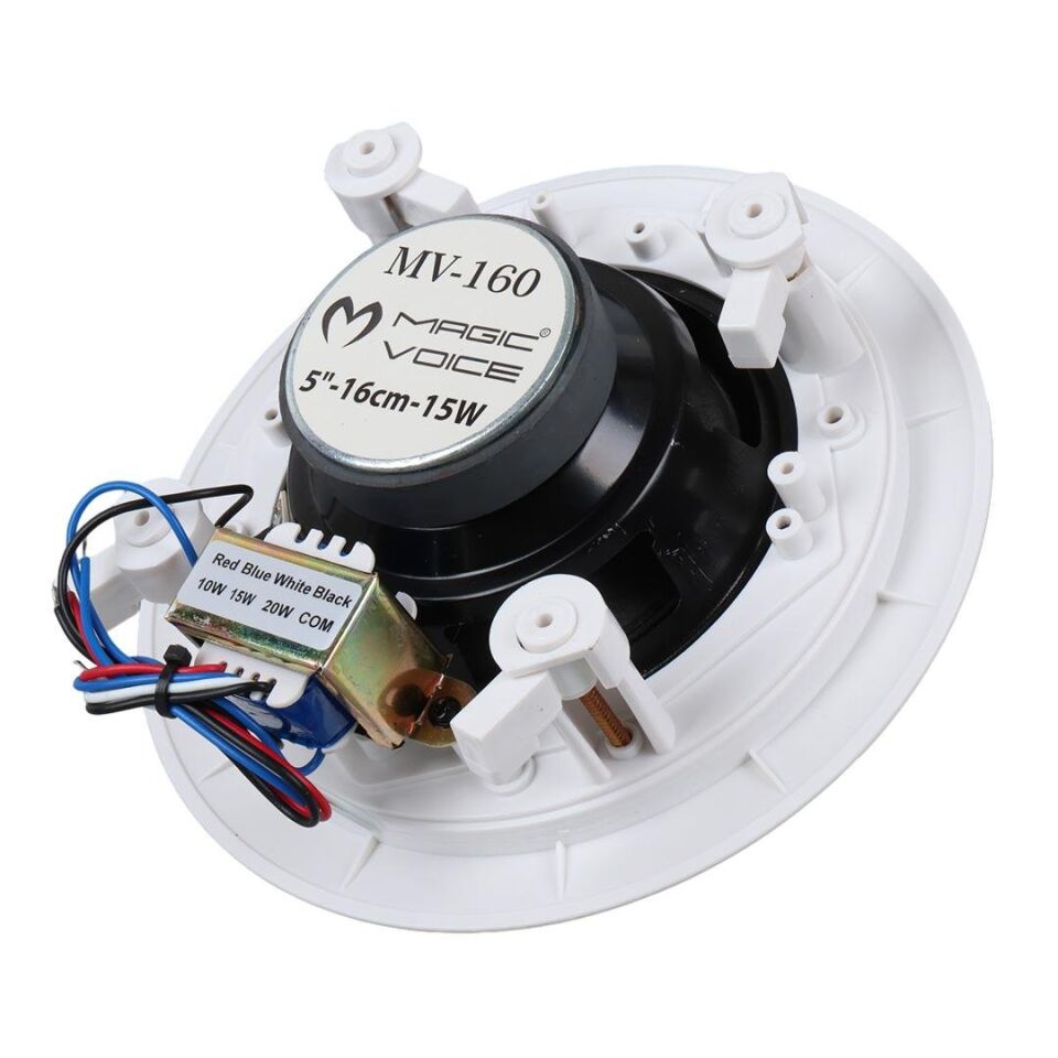 Ayt Magicvoice MV-160 16 CM 15W Tweeterli Beyaz Trafolu Alçıpan Tavan Hoparlör Mağaza Okul Konferans Salonu Hoparlörü