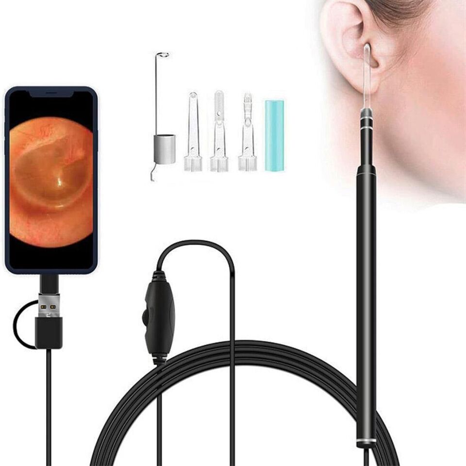 Ayt Sunup USB Kulak Muayene Endoskop Kamera Hs Görüntü 3 ü 1 Arada Kulak Temizleme Cep telefonu Tablet Pc Uyumlu