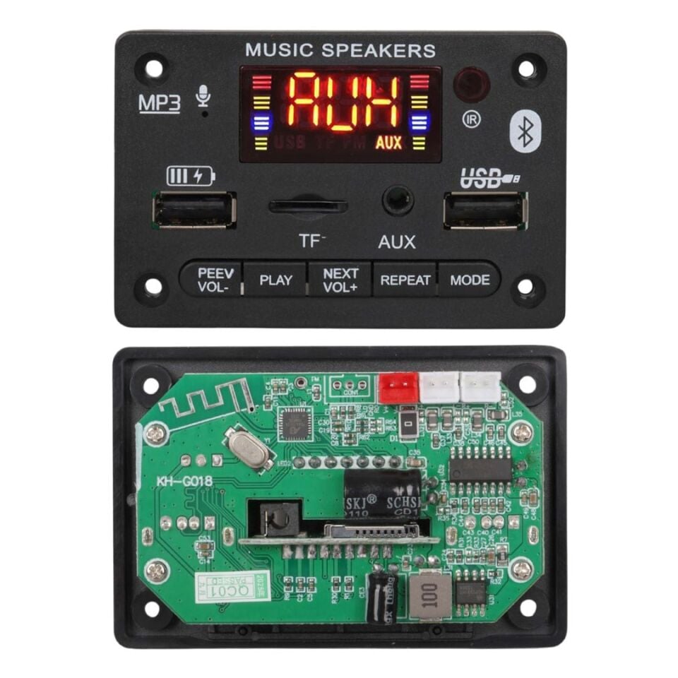MAGICVOICE G018 USB/SD/BLUETOOTH-KUMANDA-2X40W ANFİ ÇIKIŞLI OTO TEYP ÇEVİRİCİ DİJİTAL PLAYER BOARD