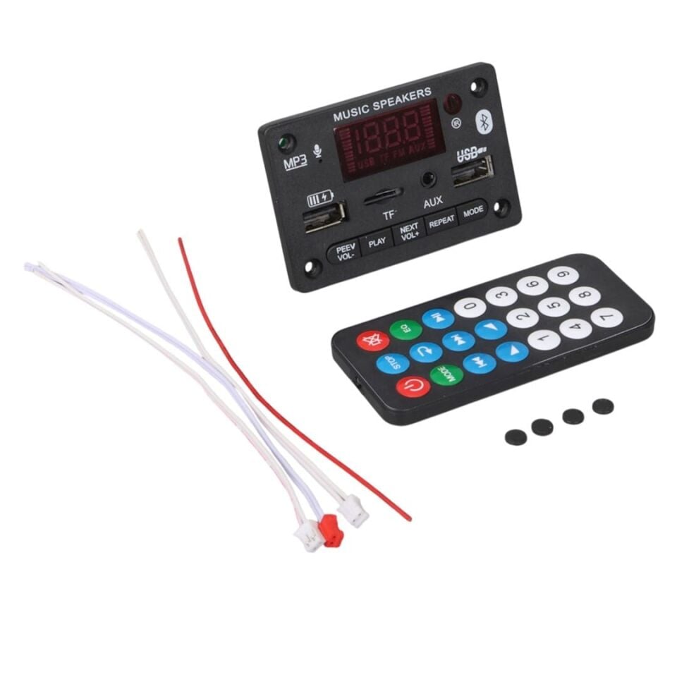 MAGICVOICE G018 USB/SD/BLUETOOTH-KUMANDA-2X40W ANFİ ÇIKIŞLI OTO TEYP ÇEVİRİCİ DİJİTAL PLAYER BOARD